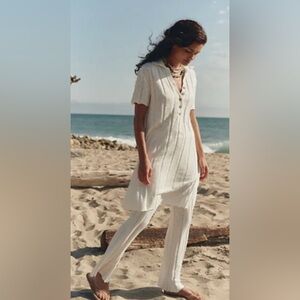 NWT FREE PEOPLE FREE EST PALOMA SWEATER PANT SET IVORY